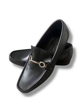 Sandro Moscoloni Sandrino Cordoba Black Leather Loafer Shoes Men’s Size 9.5 D